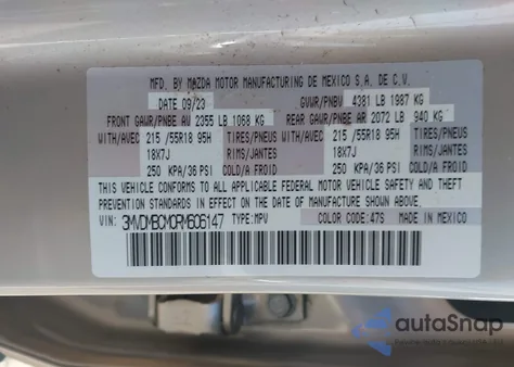 2024 Mazda Cx-30 2.5 S Preferred Package from USA, damaged, VIN 3MVDMBCM0RM606147